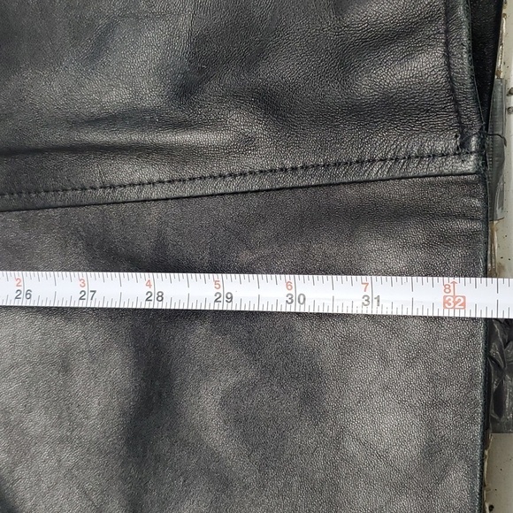 Red Kid Leather Trench Coat Jacket S - Picture 7 of 15